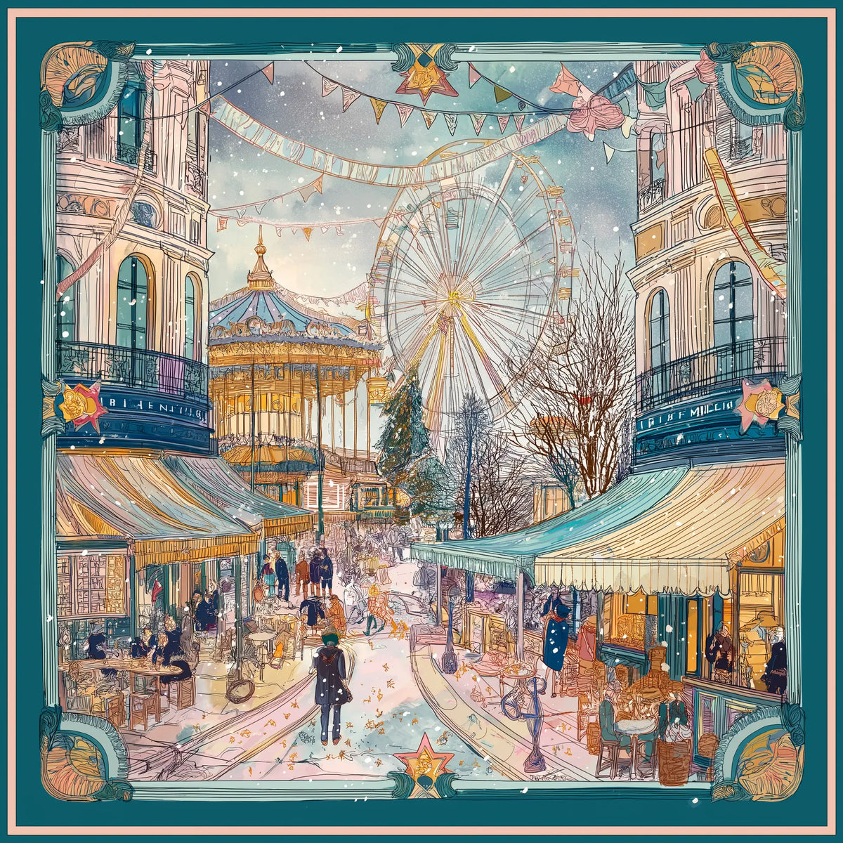 Pure Paris-Le Carrousel Magique İpek Fular-Şal & Fular-1-roqelvaxirum.shop