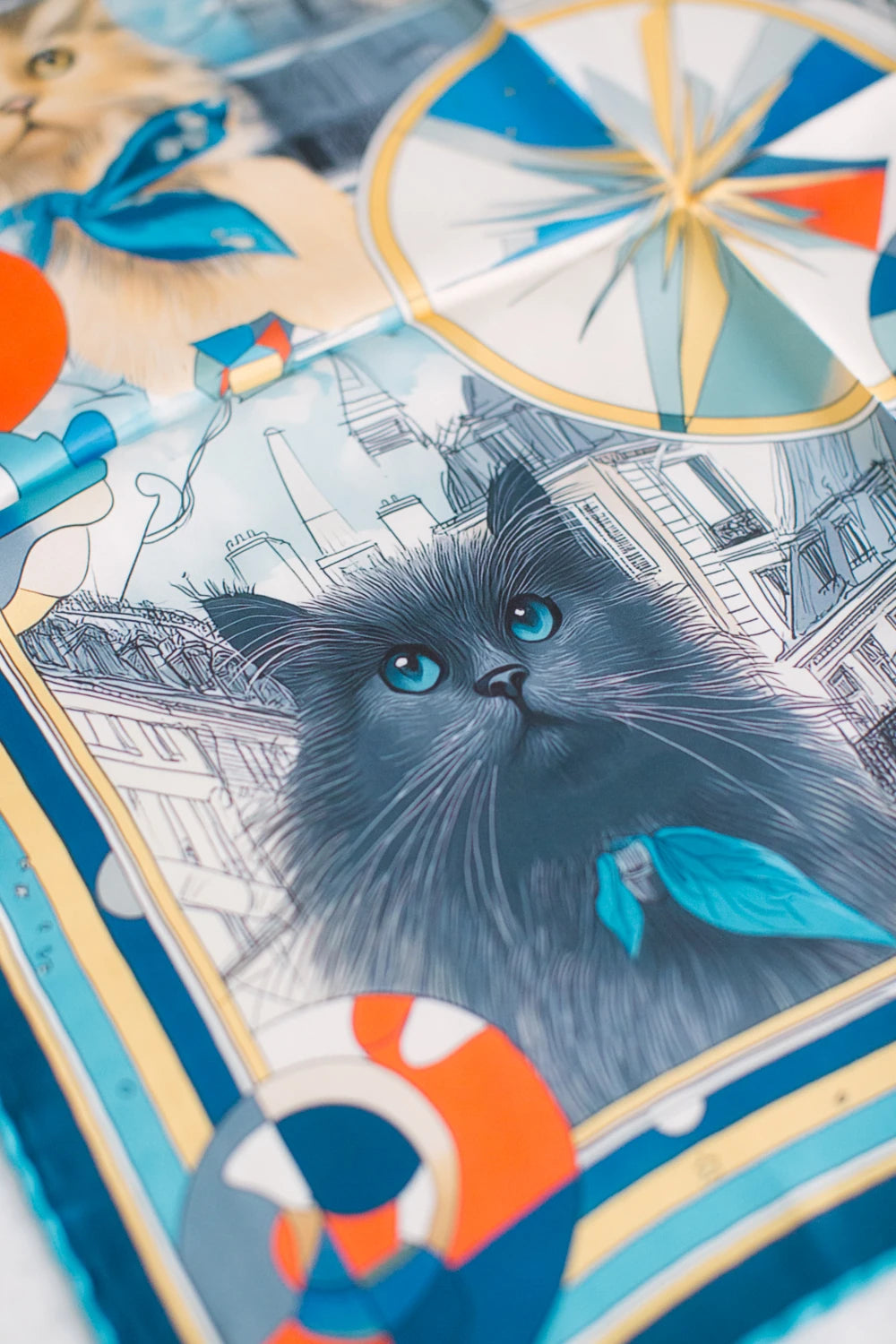 Pure Paris-Le Cirque Des Chats İpek Fular-Şal & Fular-2-roqelvaxirum.shop