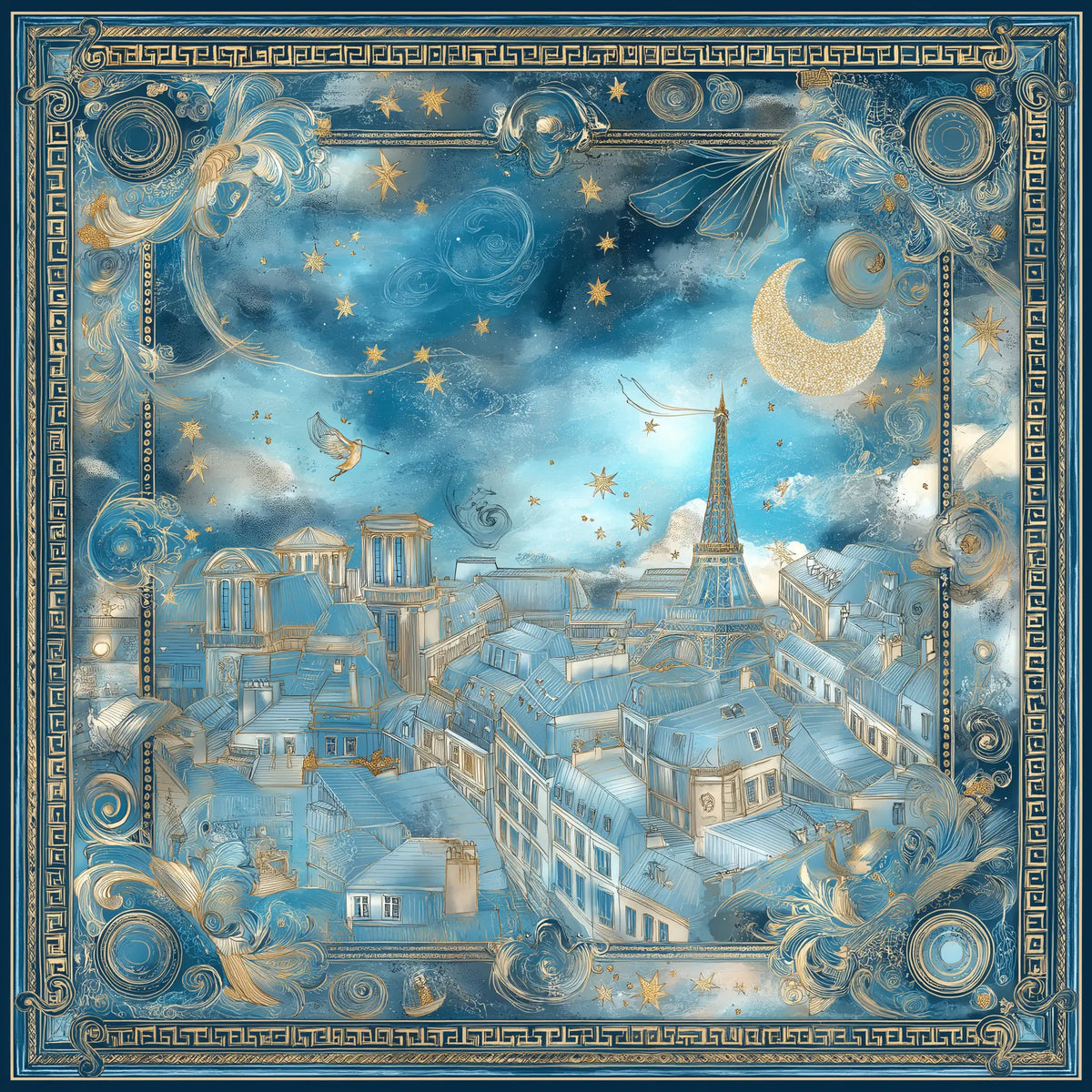 Pure Paris-Lune Et Toits İpek Fular-Şal & Fular-1-roqelvaxirum.shop