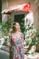 Pure Paris-Vintage Suzani Askılı Keten Midi Elbise – Pembe-Elbise-1-roqelvaxirum.shop