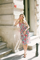 Pure Paris-Vintage Suzani Askılı Keten Midi Elbise – Pembe-Elbise-2-roqelvaxirum.shop