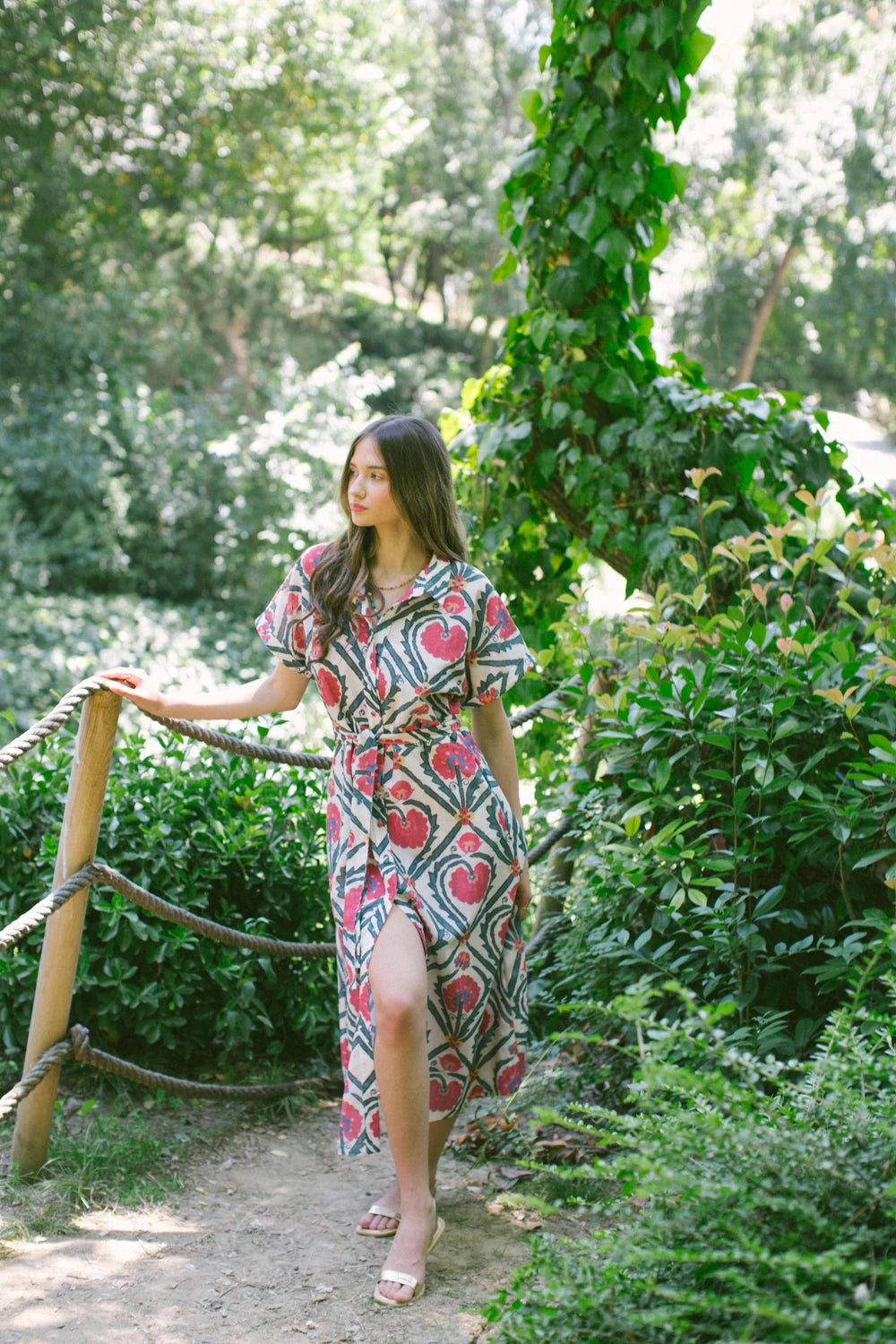 Pure Paris-Vintage Suzani Kısa Kollu Gömlek Elbise-Elbise-11-roqelvaxirum.shop