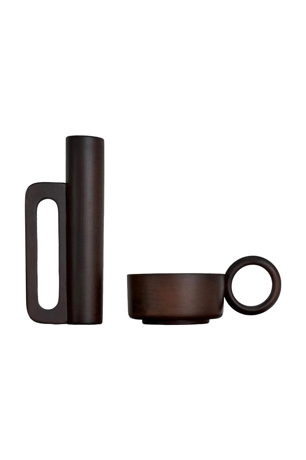 Raika Studio-Marfa Walnut Set-Mumluk & Şamdan-1-roqelvaxirum.shop