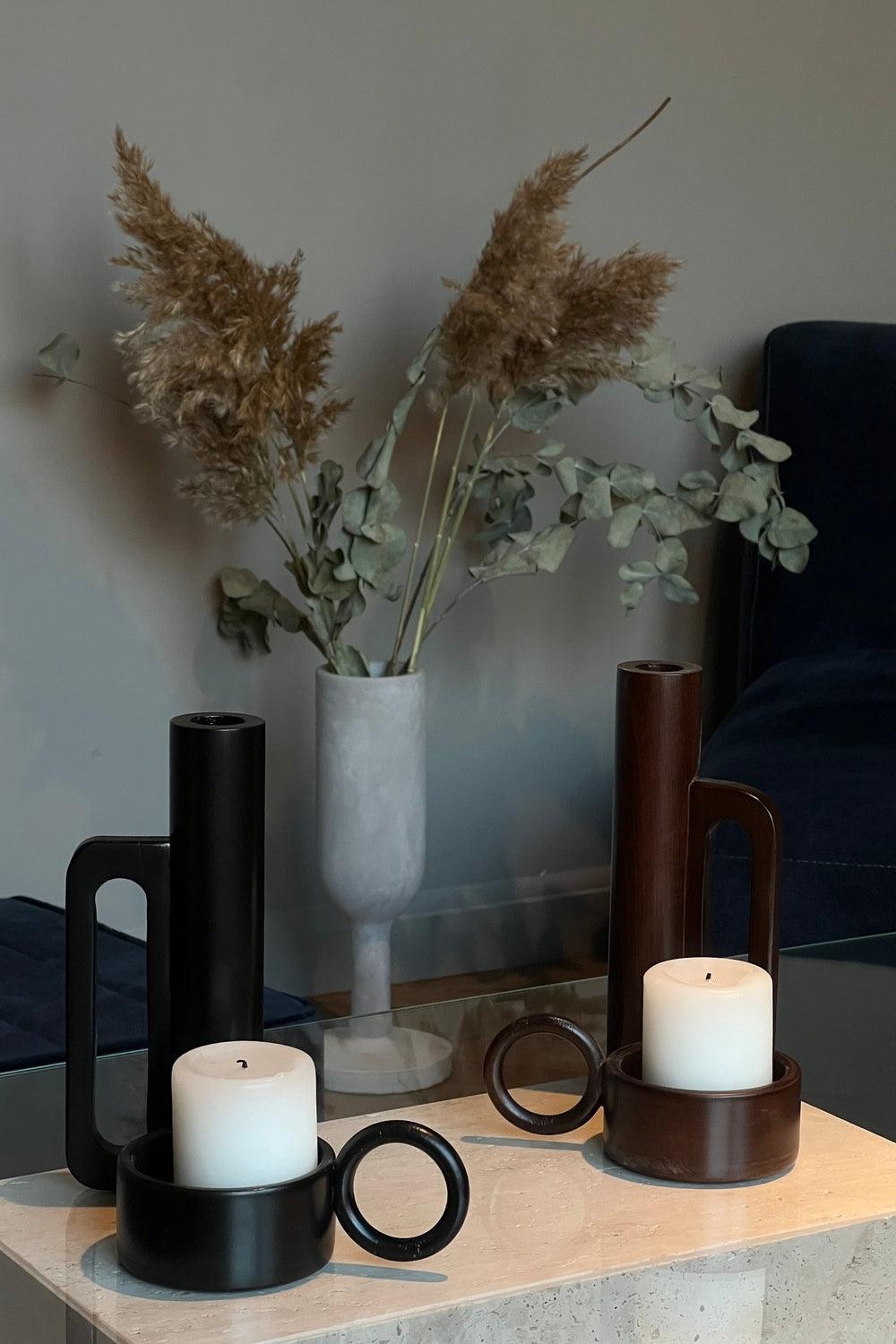 Raika Studio-Marfa Walnut Set-Mumluk & Şamdan-2-roqelvaxirum.shop