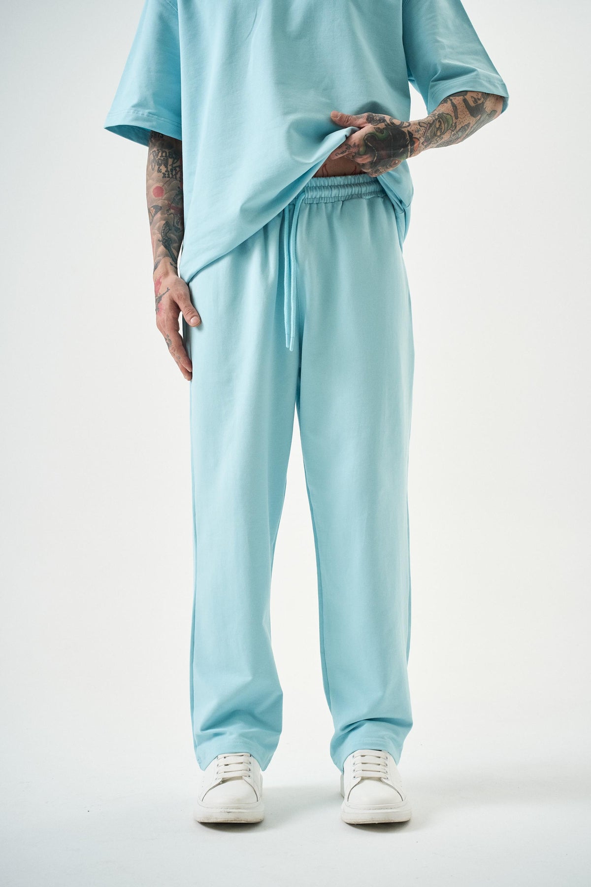 Erkek Basic Baggy Eşofman Altı Bebe Mavi