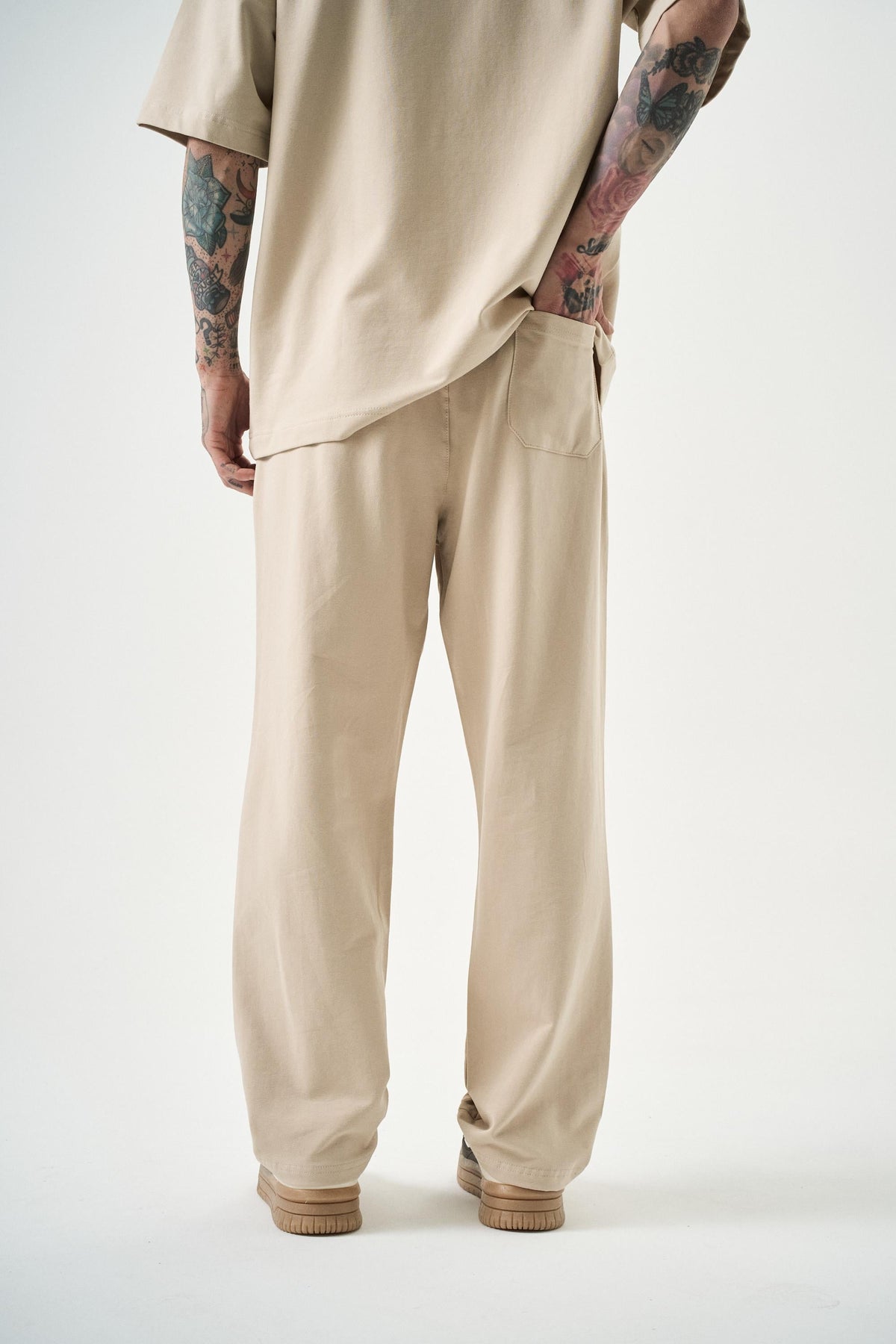 Erkek Basic Baggy Eşofman Altı Bej