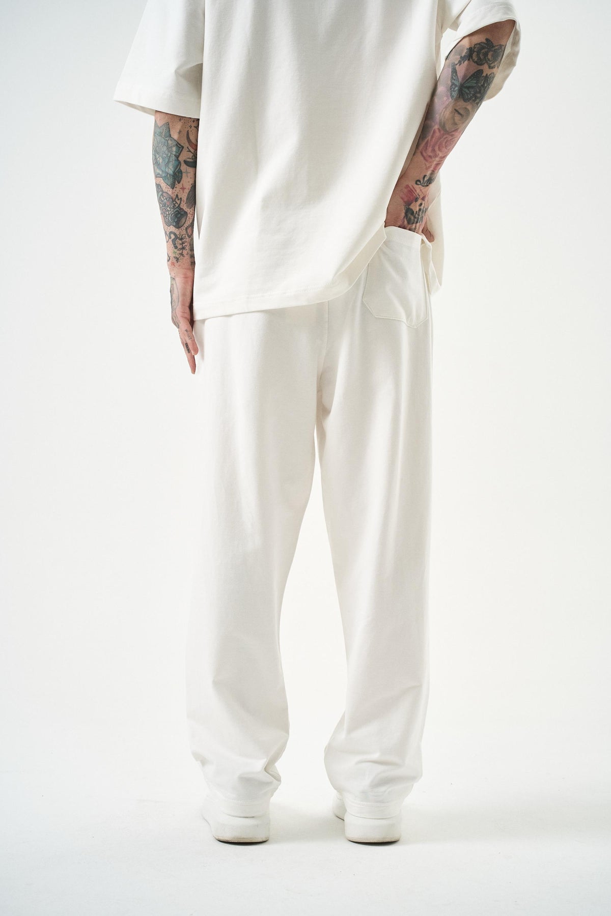 Erkek Basic Baggy Eşofman Altı Ekru