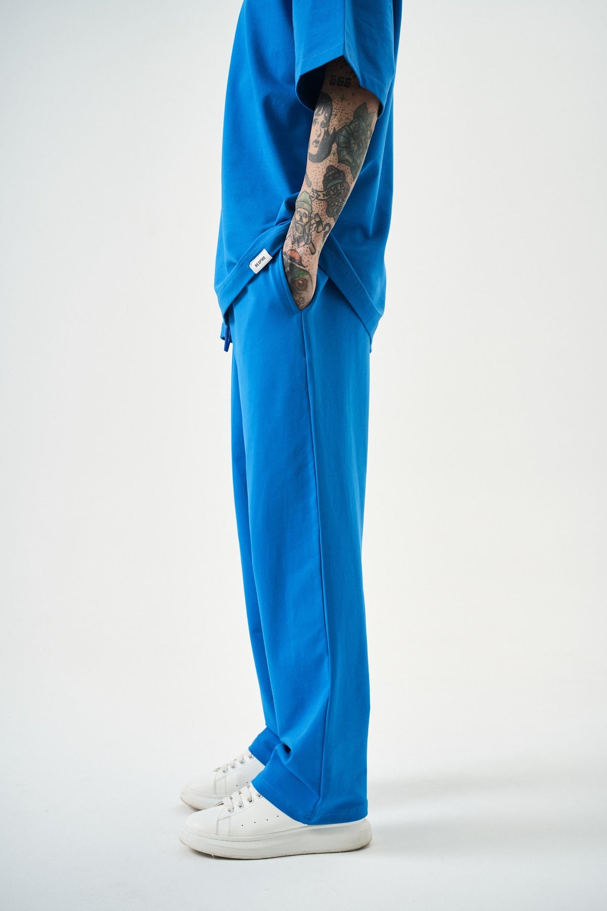 Erkek Basic Baggy Eşofman Altı Mavi