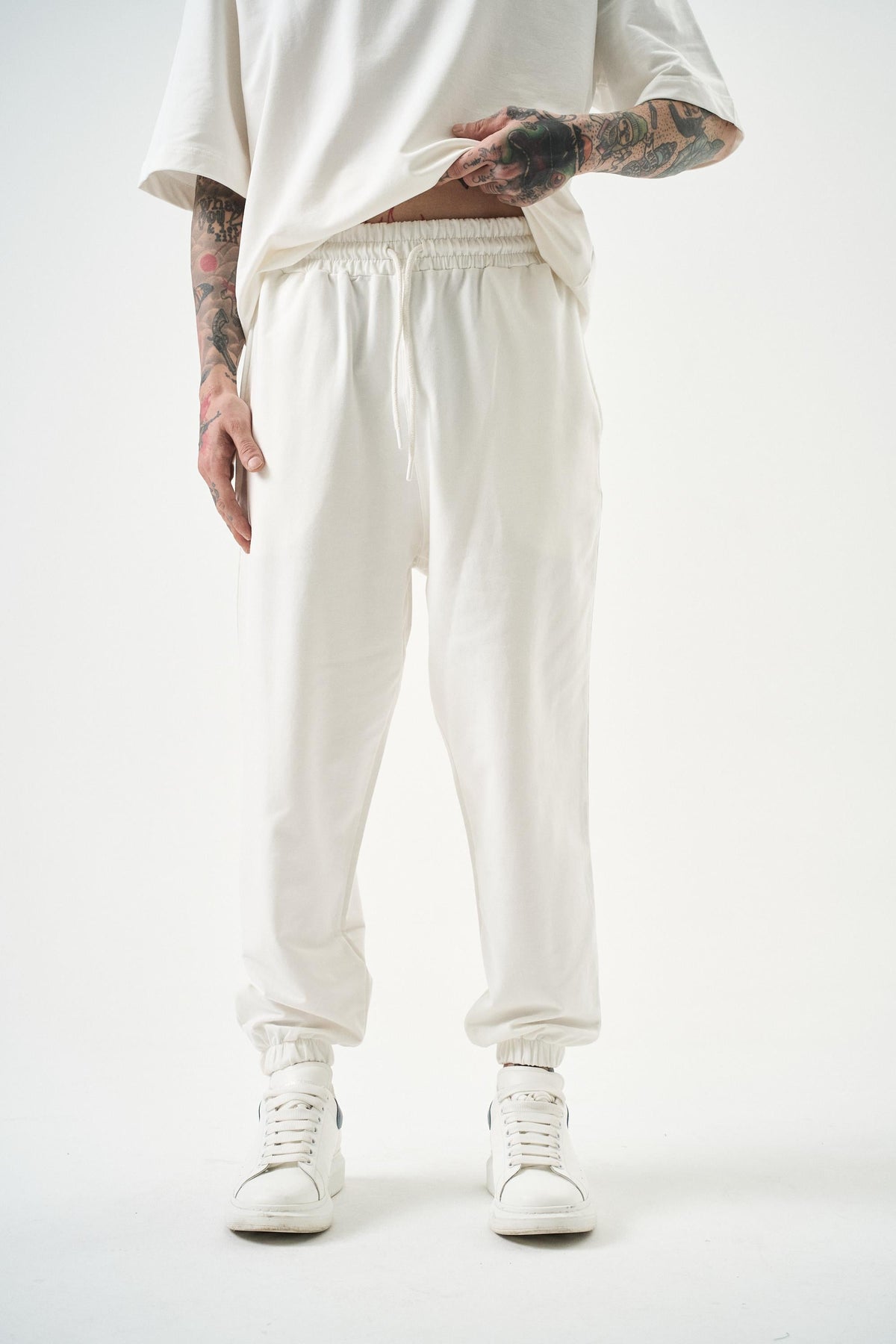 Erkek Basic Jogger Eşofman Altı Ekru