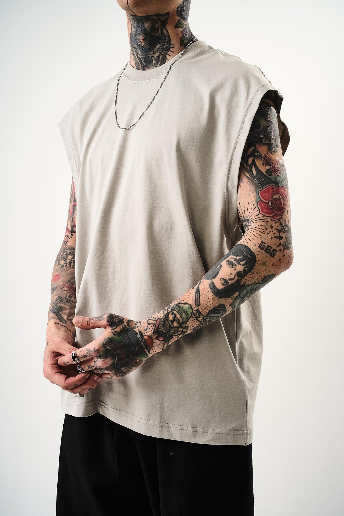 Erkek Basic Tank Top Atlet Kemik