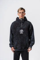 Erkek Create Baskılı Kapüşonlu Oversize Hoodie Siyah