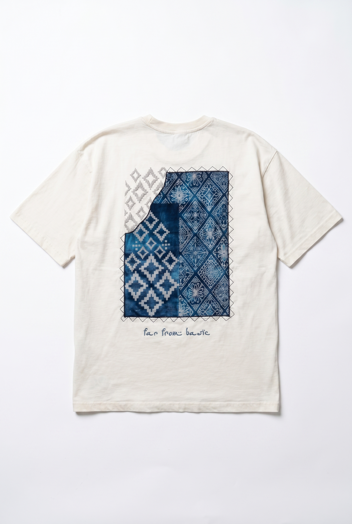 Erkek Ffb Nakış Detaylı Oversize T-Shirt Ekru
