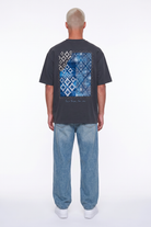 Erkek Ffb Nakış Detaylı Oversize T-Shirt Füme