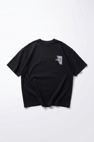 Erkek Itsbyzey Nakış Detaylı Oversize T-Shirt Siyah