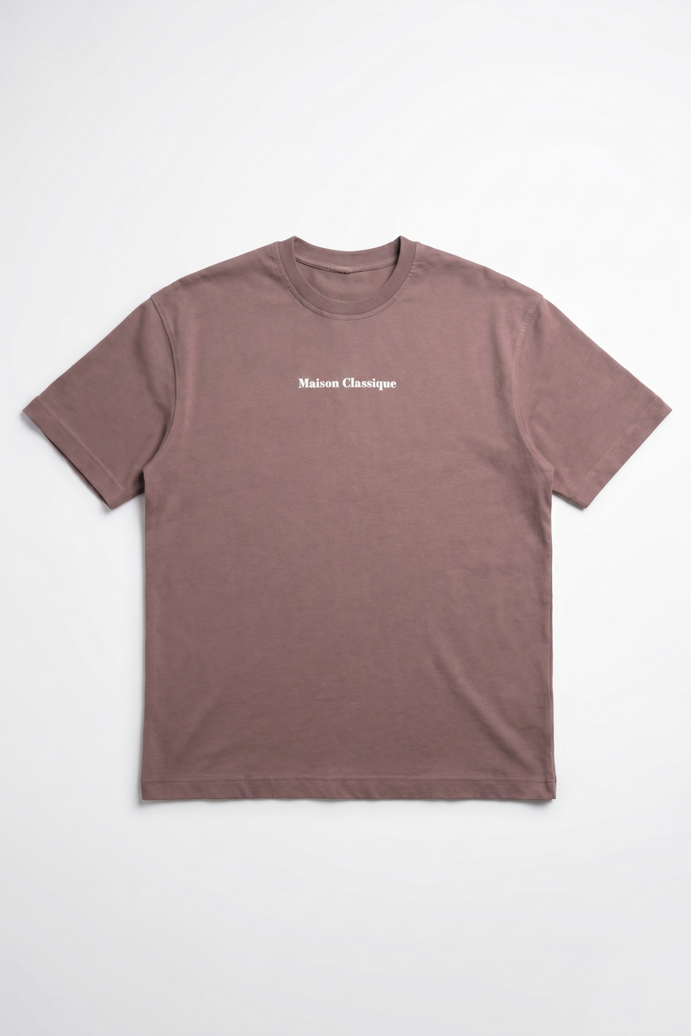 Erkek Maison Baskılı Oversize T-Shirt Kahve