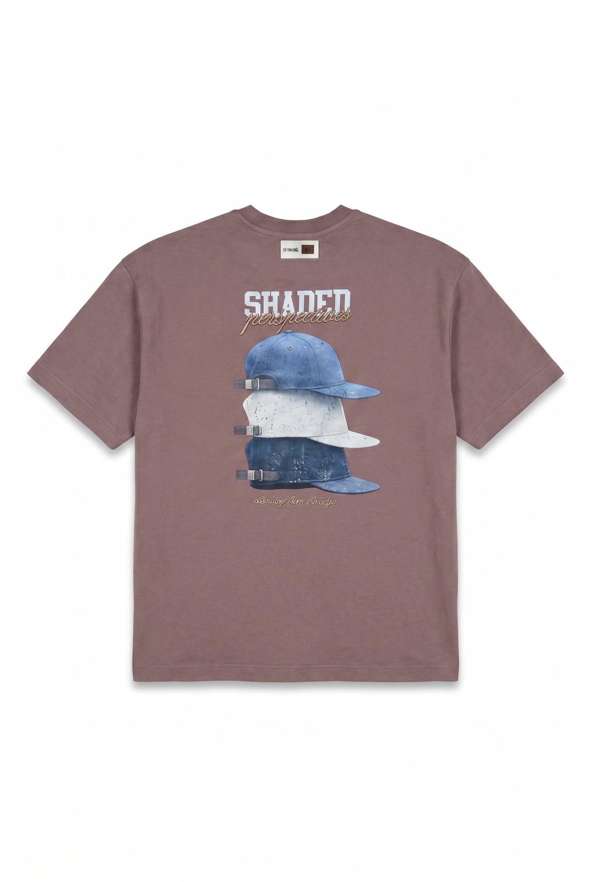 Erkek Shaded Baskılı Oversize T-Shirt Kahve