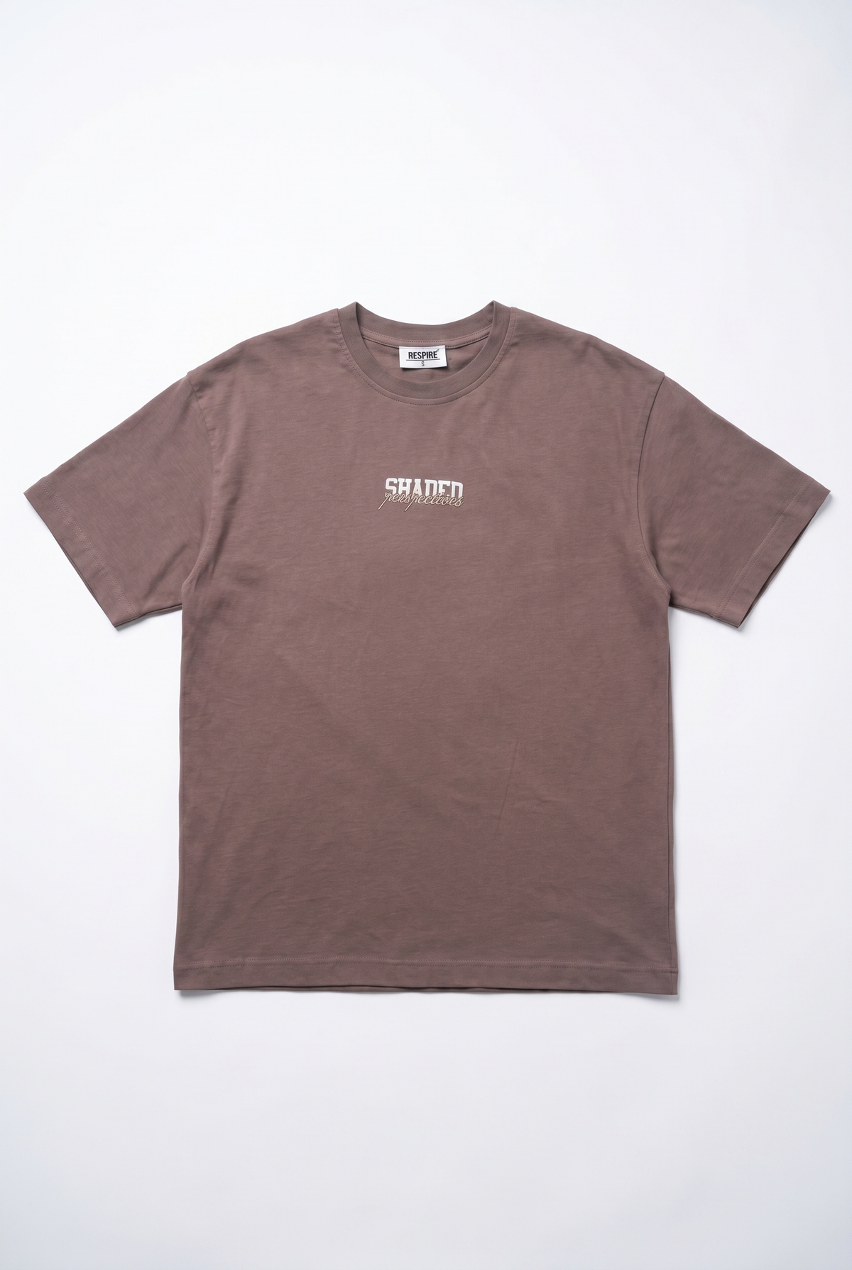 Erkek Shaded Baskılı Oversize T-Shirt Kahve
