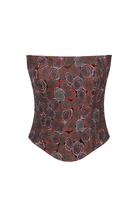Roccie-Arina Patterned Strapless Corset-Büstiyer-1-roqelvaxirum.shop