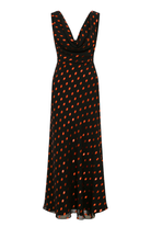 Roccie-Elsie Draped Chiffon Maxi Dress-Elbise-1-roqelvaxirum.shop