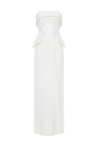 Roccie-Gloria Strapless Wrap Effect Maxi Dress-Elbise-4-roqelvaxirum.shop