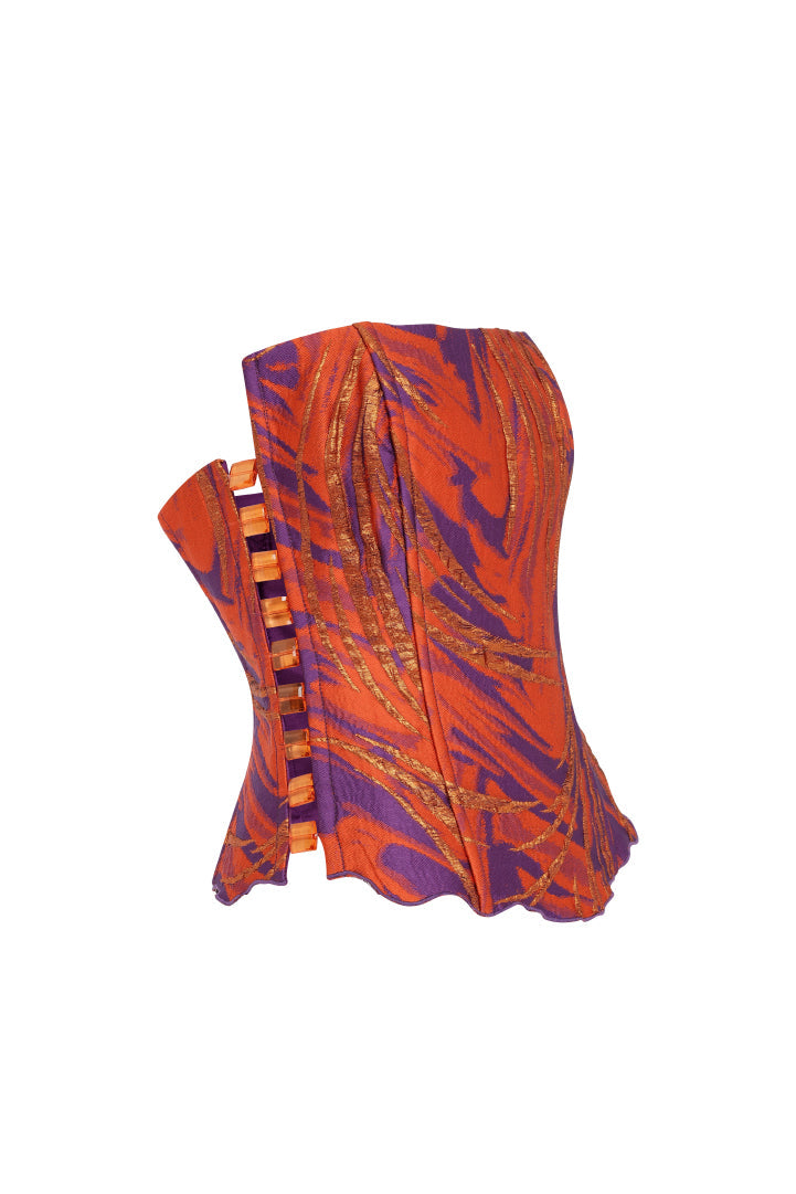Roccie-Ingrid Patterned Strapless Corset-Büstiyer-2-roqelvaxirum.shop