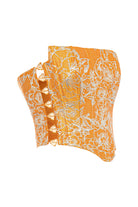 Roccie-Ivry Floral Print Strapless Corset Orange-Büstiyer-3-roqelvaxirum.shop