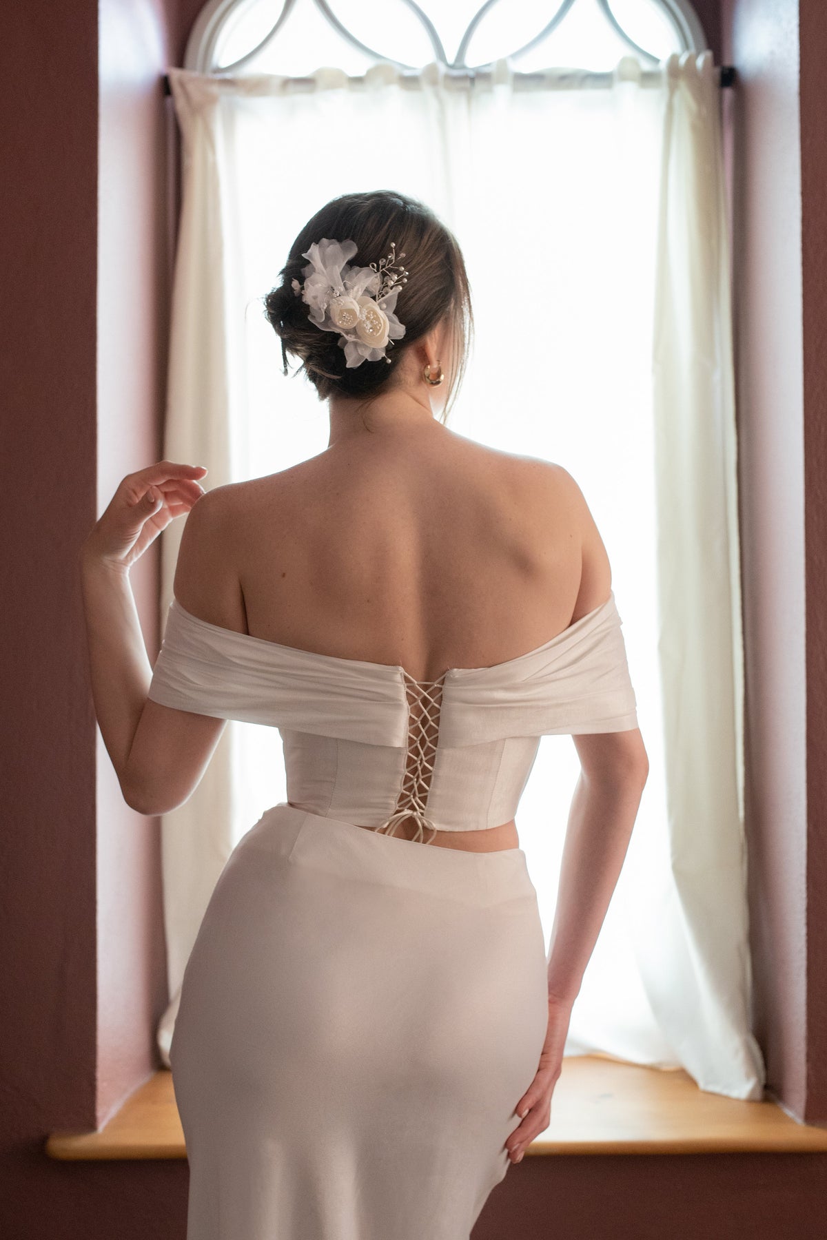 Roccie-Lanoire Off The Shoulder Taffeta Corset-Top-3-roqelvaxirum.shop