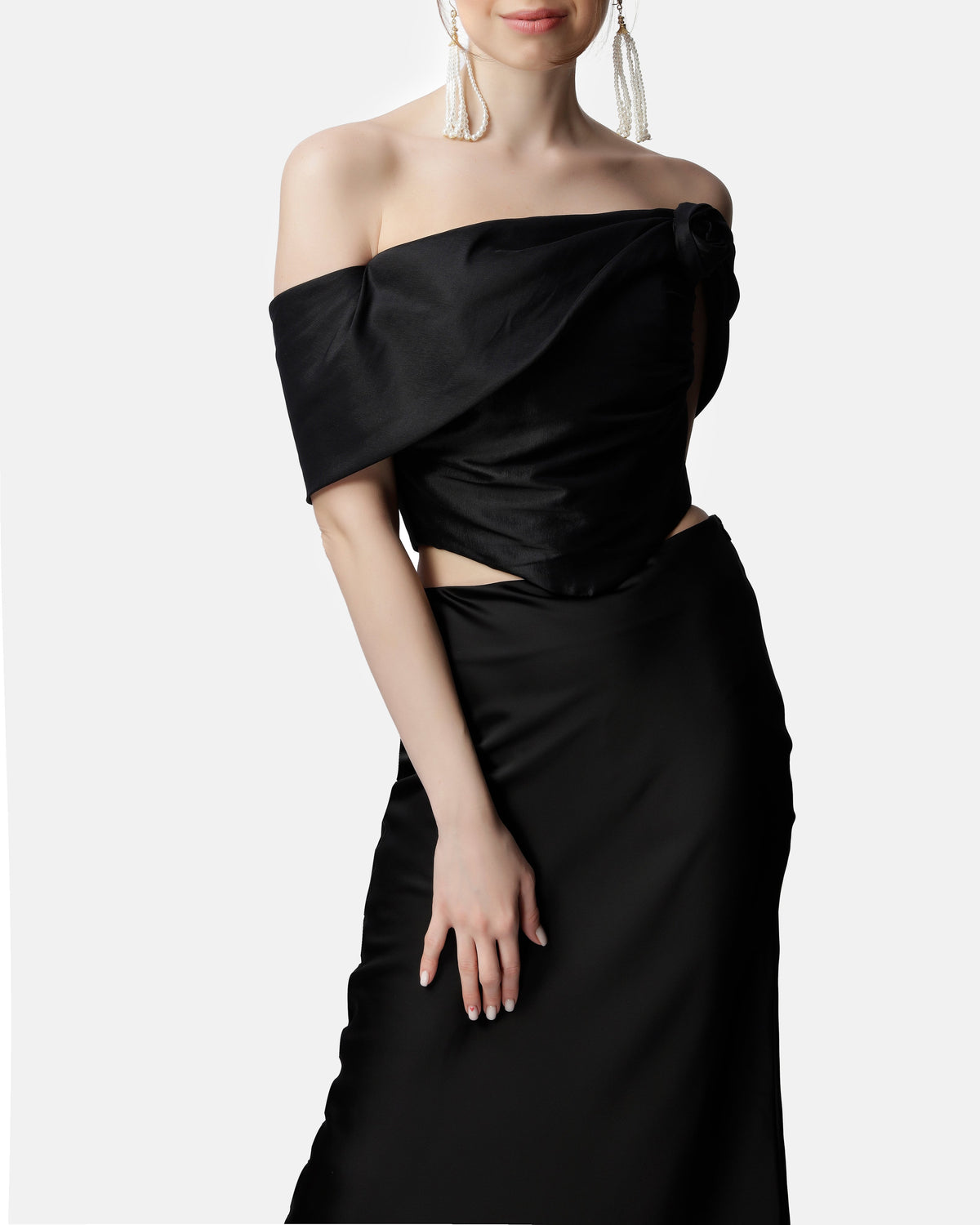 Roccie-Lily Off The Shoulder Taffeta Corset-Büstiyer-1-roqelvaxirum.shop