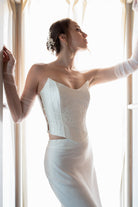 Roccie-Marie Strapless Corset With Sequined Side Bead Detail-Büstiyer-2-roqelvaxirum.shop