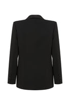 Roccie-Marlena Satin Trimmed Crepe Blazer-Ceket-5-roqelvaxirum.shop