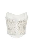 Roccie-Ophelia Crystal Embellished Strapless Lace Corset-Büstiyer-2-roqelvaxirum.shop