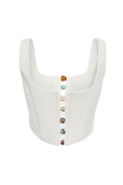 Roccie-Sandra Naturel Stone Cotton Blend Corset-Büstiyer-3-roqelvaxirum.shop