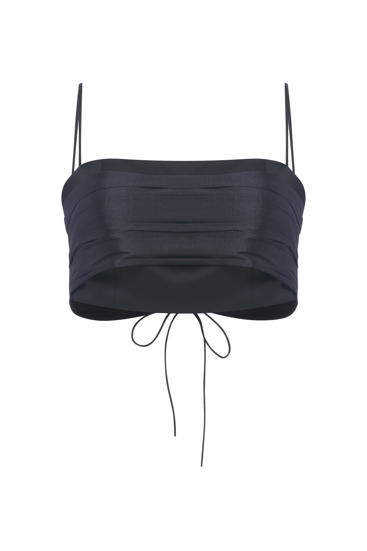 Roccie-Stella Strappy Mini Top With Taffeta And Satin Mix-Top-2-roqelvaxirum.shop