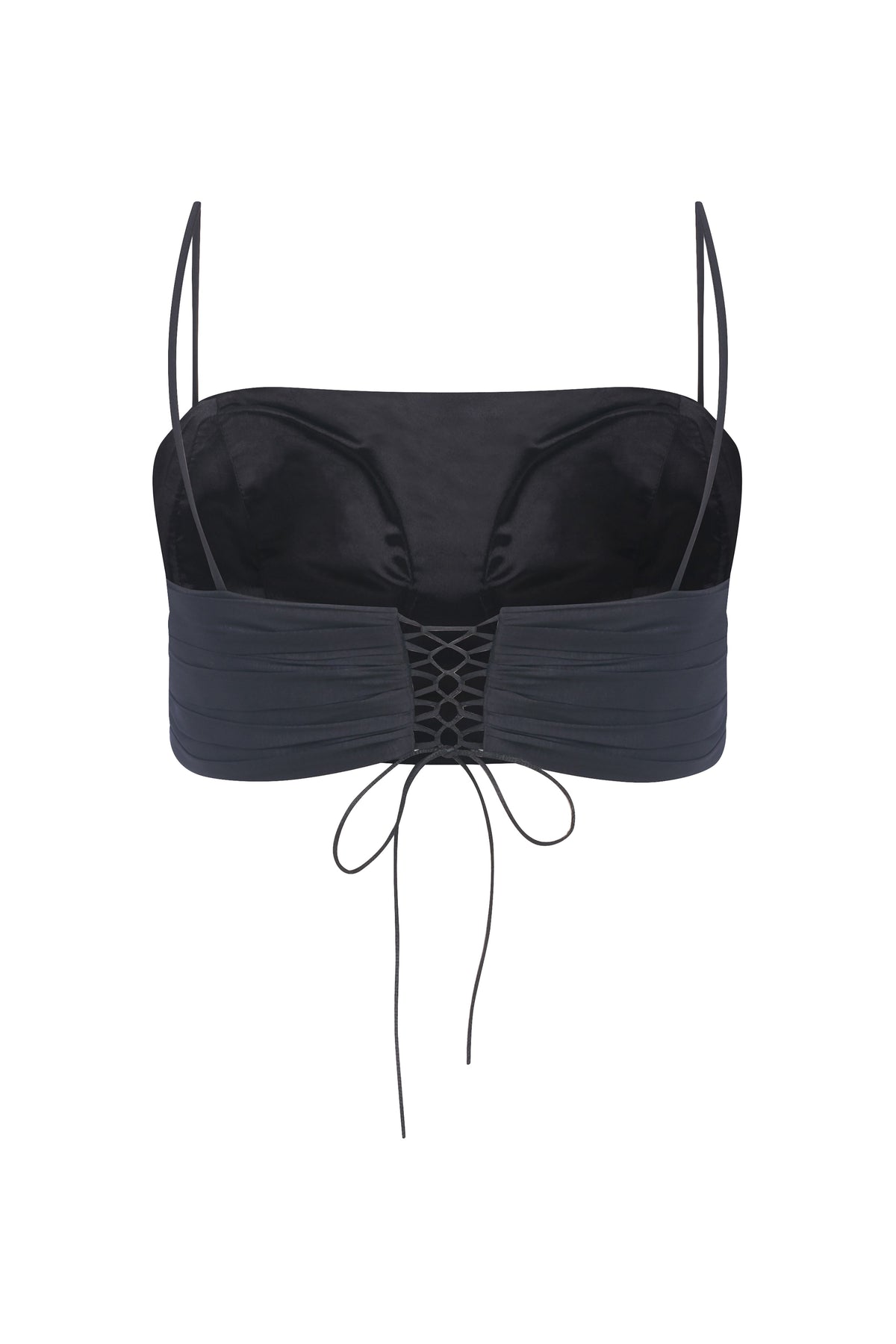 Roccie-Stella Strappy Mini Top With Taffeta And Satin Mix-Top-5-roqelvaxirum.shop