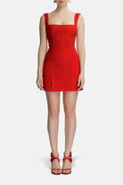 Roccie-Viola Crystal Embellished Mini Dress-Elbise-3-roqelvaxirum.shop