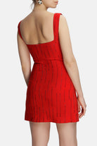 Roccie-Viola Crystal Embellished Mini Dress-Elbise-4-roqelvaxirum.shop