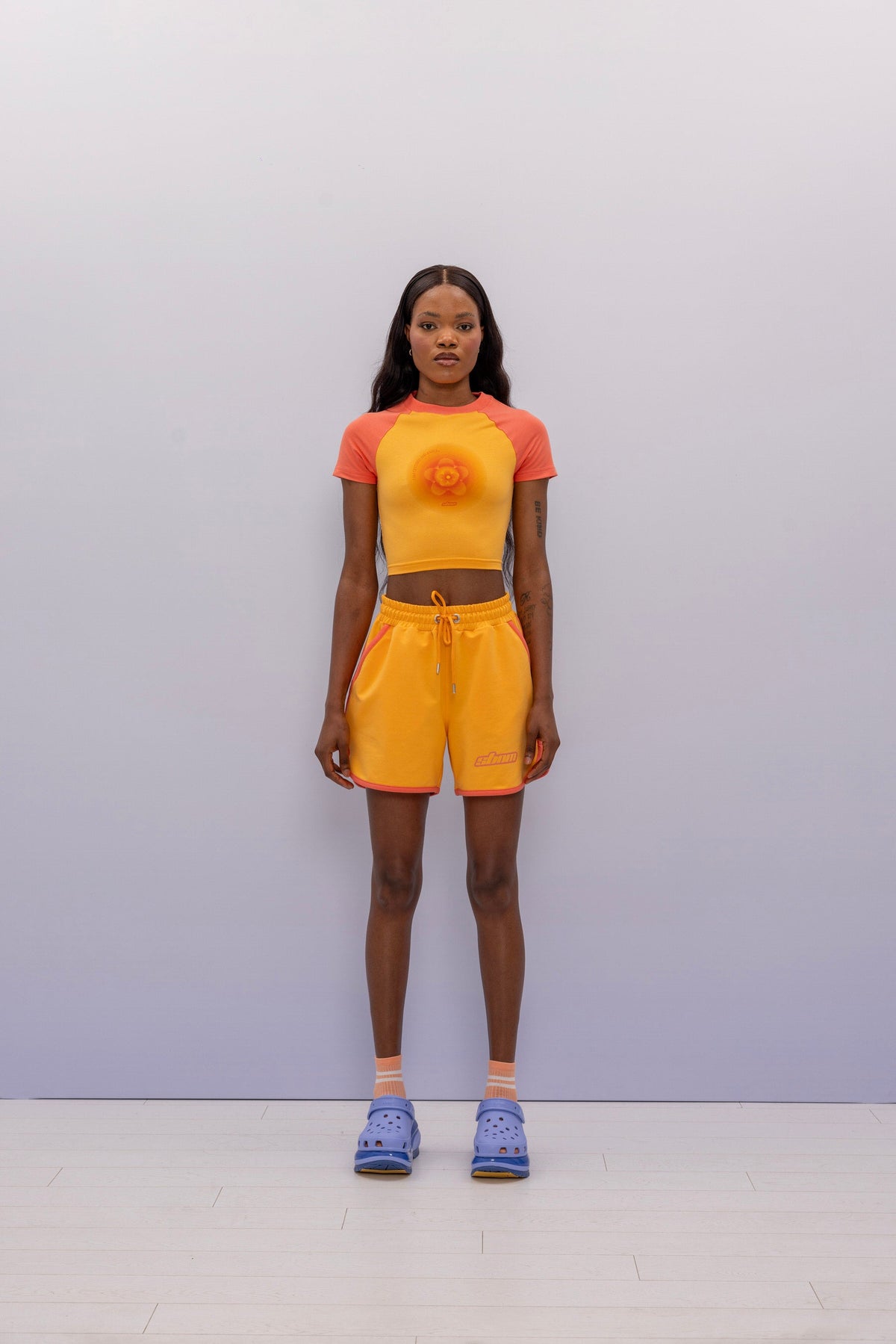 SBNM-'' I Am '' Contrast Shorts-Şort-1-roqelvaxirum.shop