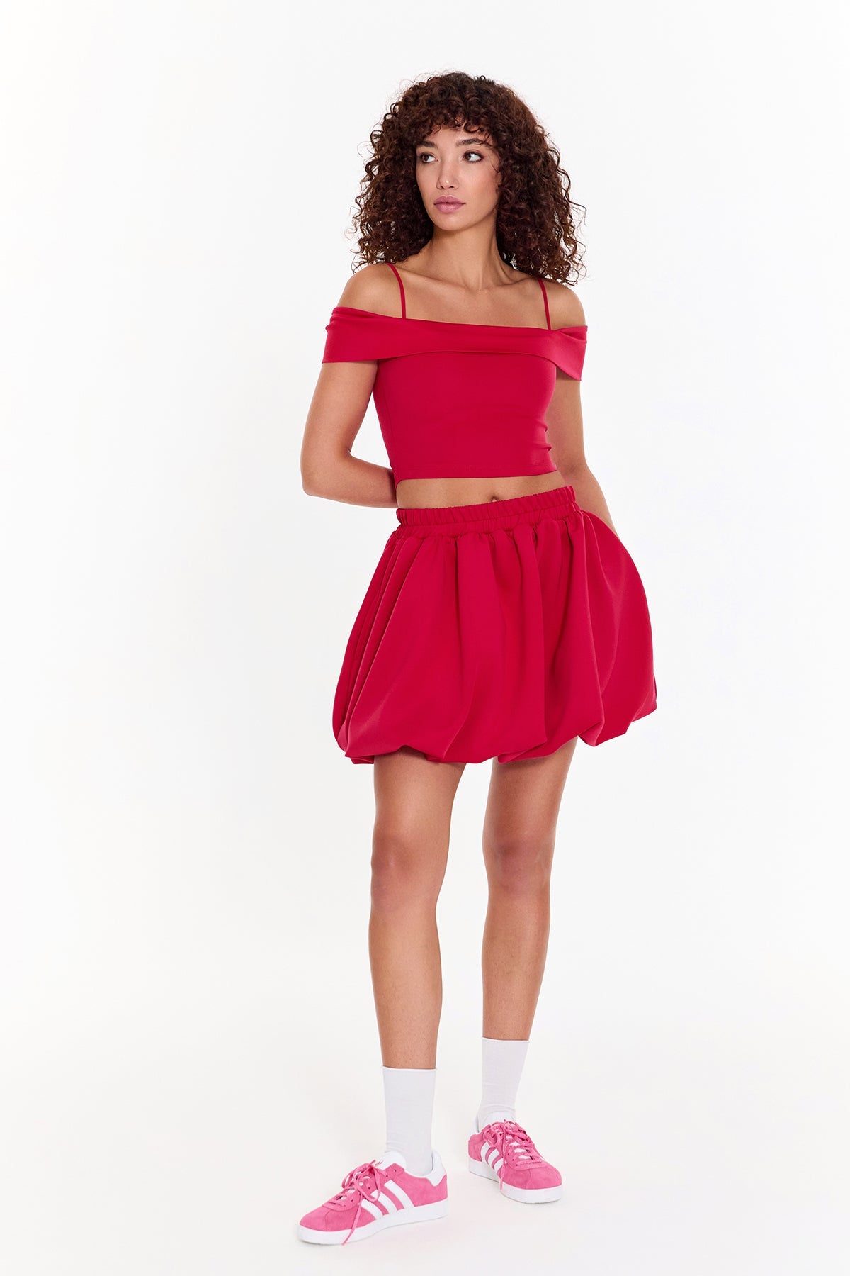 SBNM-Pink Off Shoulder Top-Top-2-roqelvaxirum.shop
