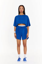 SBNM-Pull On Yoga Shorts In Blue-Şort-1-roqelvaxirum.shop