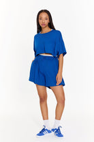 SBNM-Pull On Yoga Shorts In Blue-Şort-5-roqelvaxirum.shop
