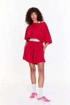 SBNM-Pull On Yoga Shorts In Pink-Şort-4-roqelvaxirum.shop