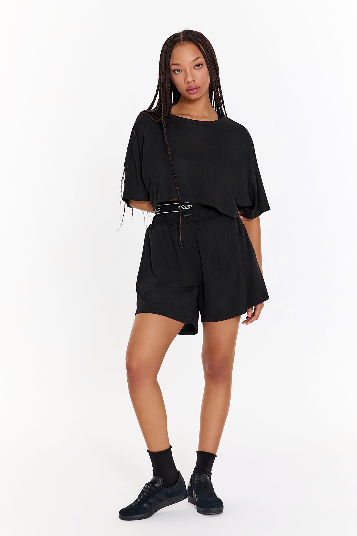 SBNM-Pull On Yoga Tee In Black-T-Shirts-6-roqelvaxirum.shop