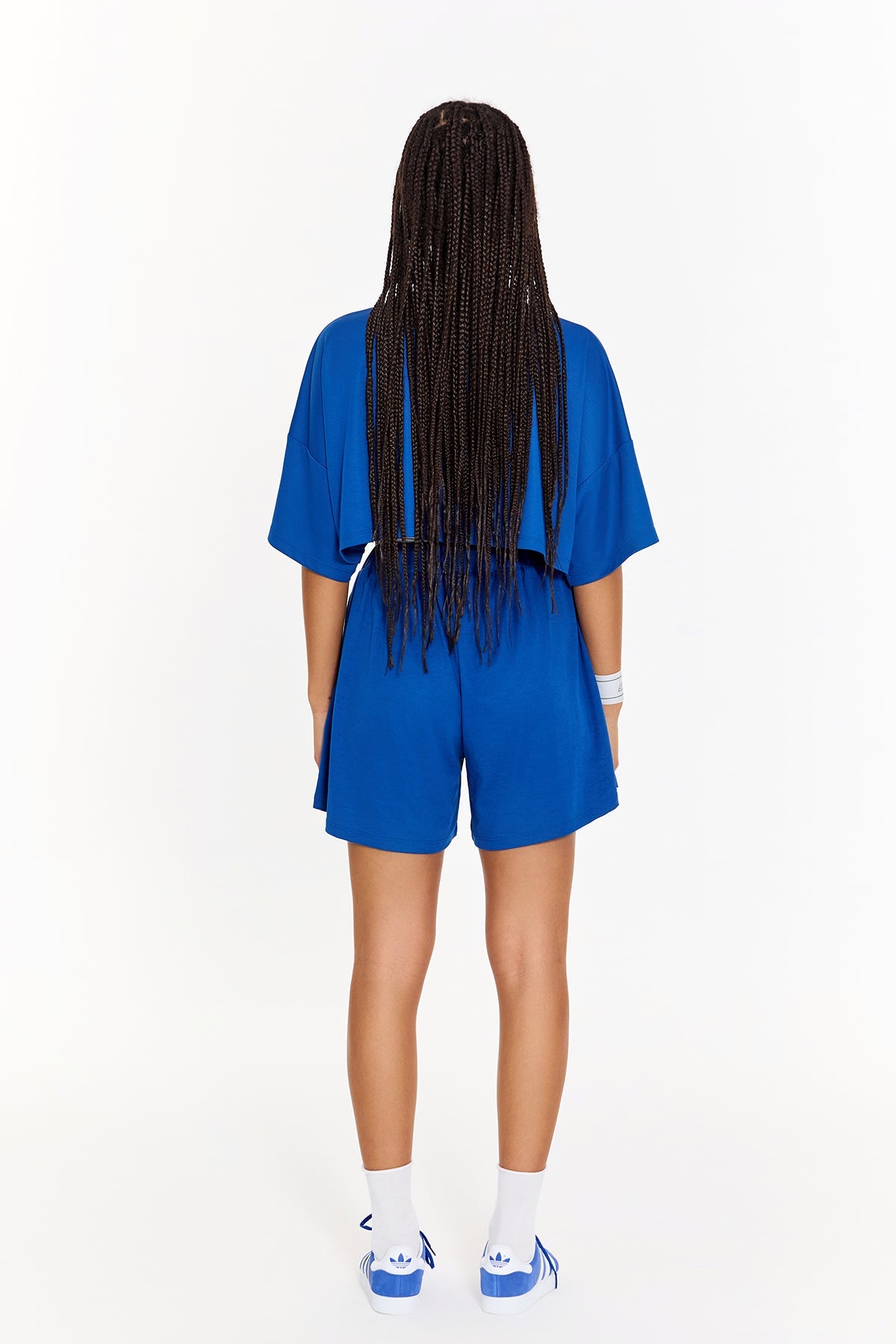 SBNM-Pull On Yoga Tee In Blue-T-Shirts-4-roqelvaxirum.shop