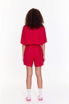 SBNM-Pull On Yoga Tee In Pink-T-Shirts-3-roqelvaxirum.shop