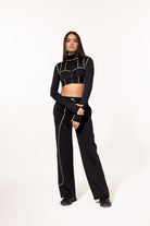 SBNM-Yellow Contrast Straight Pants-Eşofman-10-roqelvaxirum.shop
