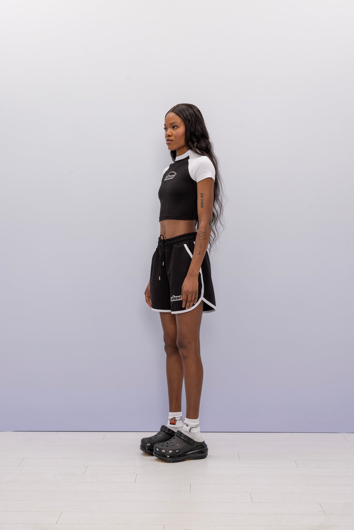 SBNM-'' Ying Yang '' Crop Baby Tee-T-Shirts-2-roqelvaxirum.shop