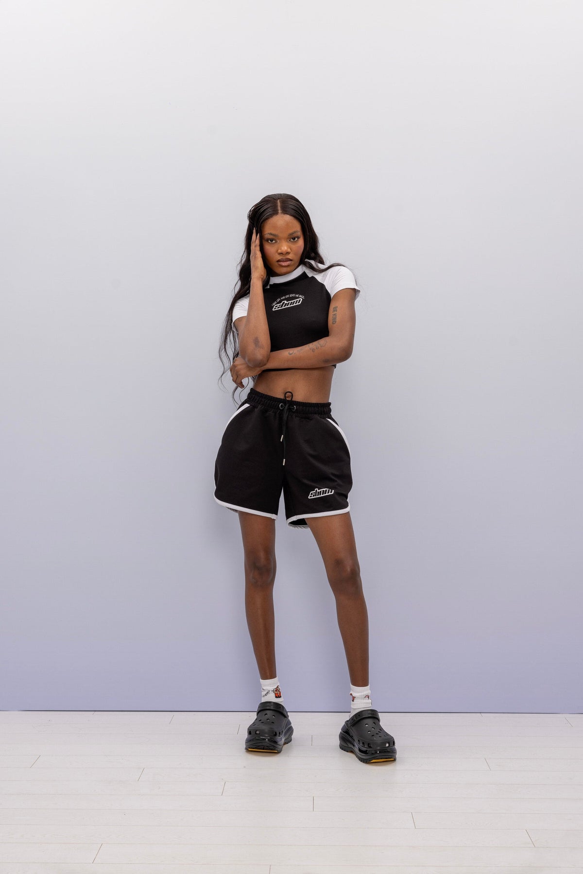 SBNM-'' Ying Yang '' Crop Baby Tee-T-Shirts-6-roqelvaxirum.shop