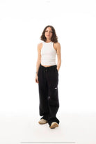 Sacré-Solid Black Sweat Pants-Eşofman-1-roqelvaxirum.shop