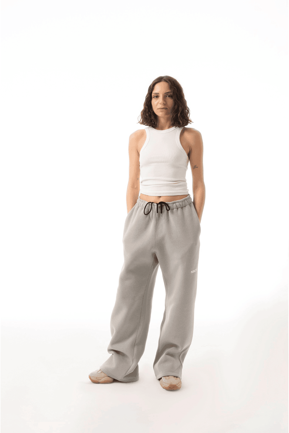 Sacré-Solid Stone Sweat Pants-Eşofman-1-roqelvaxirum.shop