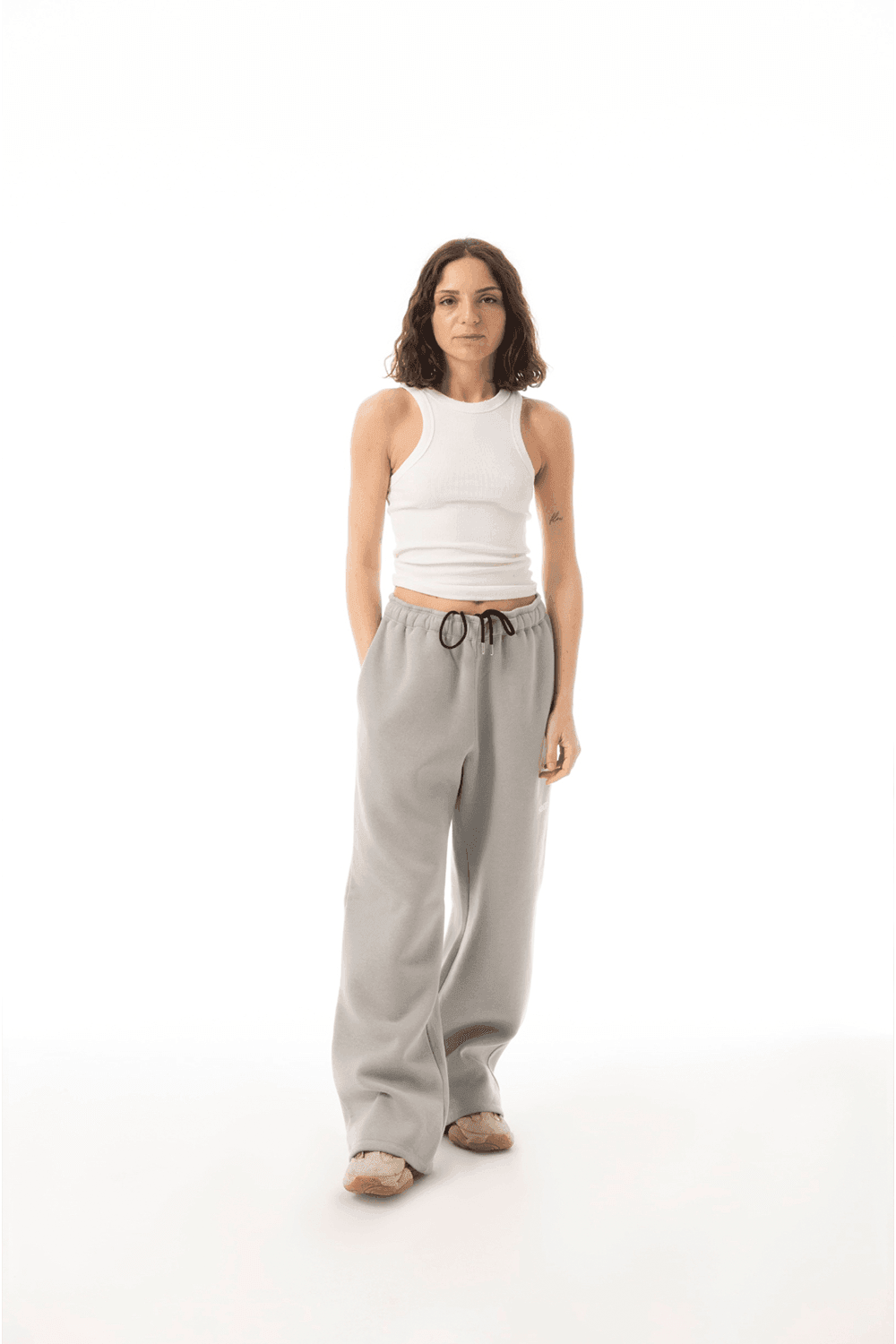 Sacré-Solid Stone Sweat Pants-Eşofman-3-roqelvaxirum.shop
